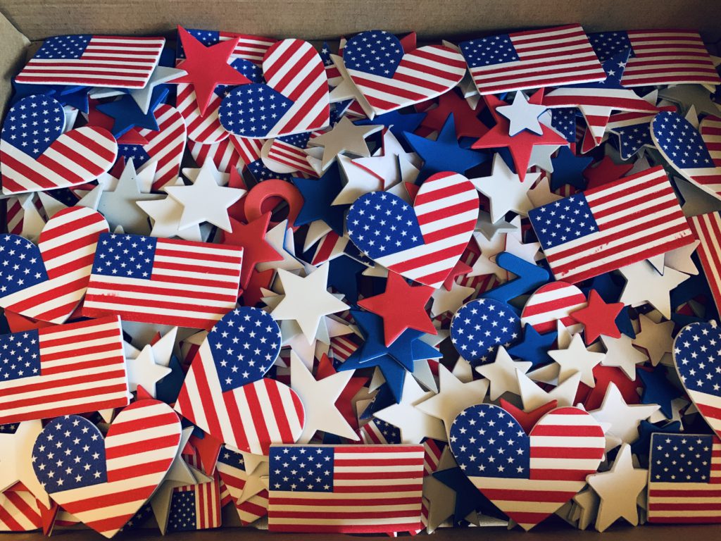 July 4th sensory table